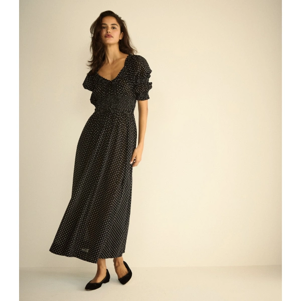 Doen Ischia Dress in Noir Dot | Maxi Dresses | Coveti, view 4