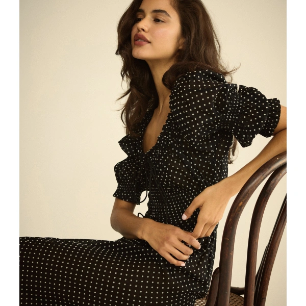 Doen Ischia Dress in Noir Dot | Maxi Dresses | Coveti, view 5