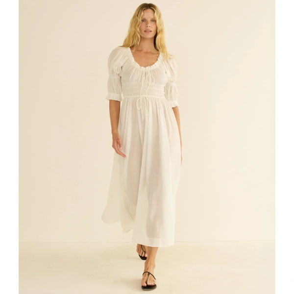 Doen Ischia Dress in Salt | Maxi Dresses | Coveti, view 4