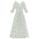 Doen Ischia Dress in Vert Petit Bouquet de Chamonix | Maxi Dresses | Coveti