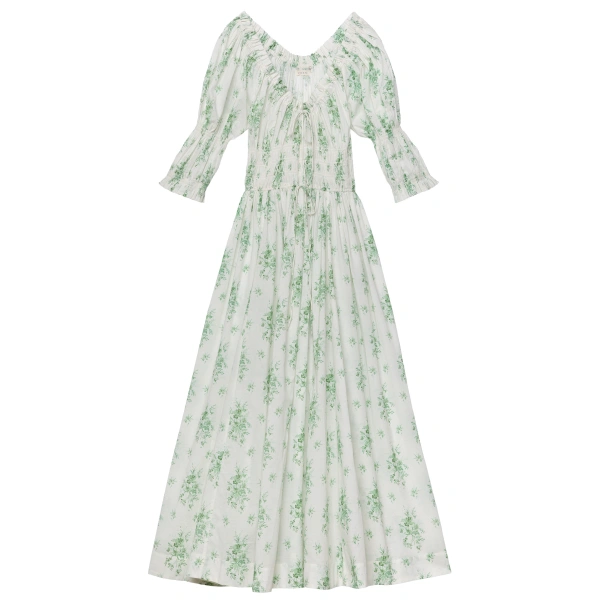 Ischia Dress in Vert Petit Bouquet de Chamonix