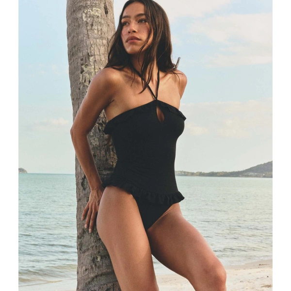 Doen Isla Maillot in Black | Swimsuits | Coveti, view 3