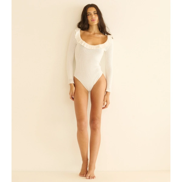 Doen Jada Bodysuit in Salt | Bodysuits | Coveti, view 4