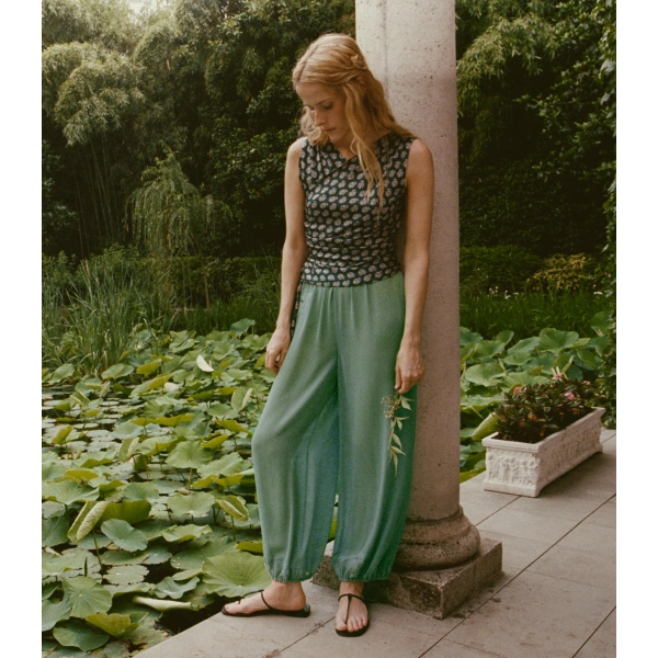 Doen Janille Top in Chaumont Paisley | Blouses | Coveti, view 4