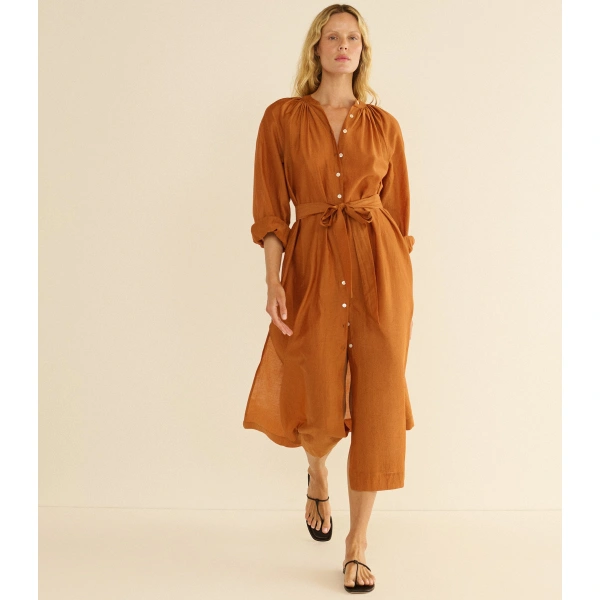 Doen Joliane Dress in Coconut | Midi Dresses | Coveti, view 2