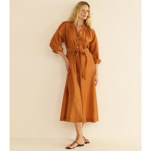 Doen Joliane Dress in Coconut | Midi Dresses | Coveti, view 3