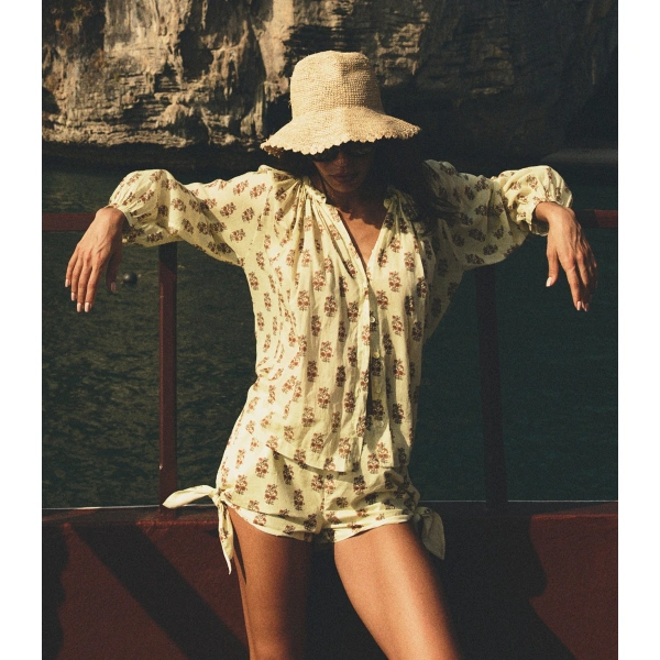 Doen Jonie Top in Dandelion Grove | Blouses | Coveti, view 3