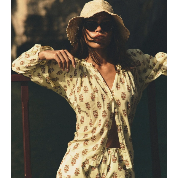 Doen Jonie Top in Dandelion Grove | Blouses | Coveti, view 4