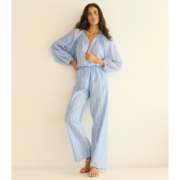 Doen Jonie Top in Salerno Stripe | Blouses | Coveti, view 4