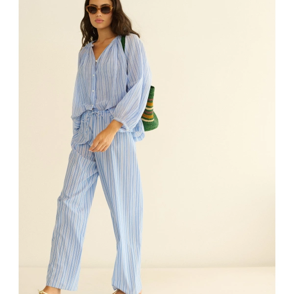 Doen Jonie Top in Salerno Stripe | Blouses | Coveti, view 5