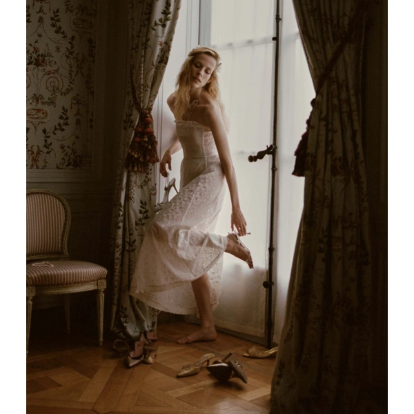 Doen Josephine Anniversary Dress in Salt | Midi Dresses | Coveti, view 5