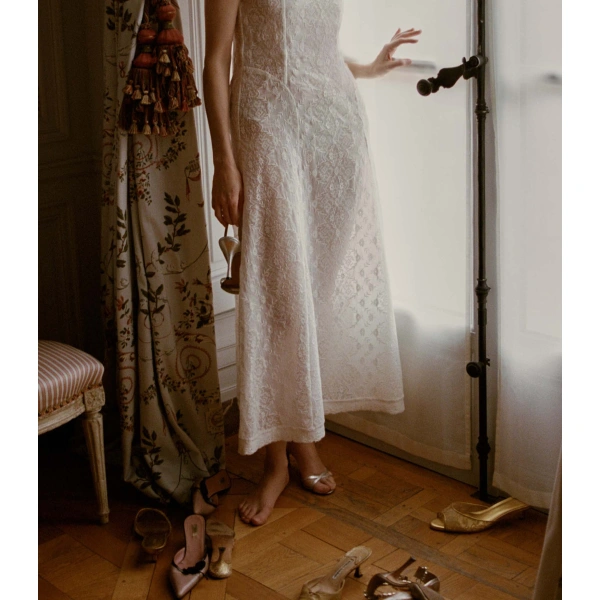 Doen Josephine Anniversary Dress in Salt | Midi Dresses | Coveti, view 6