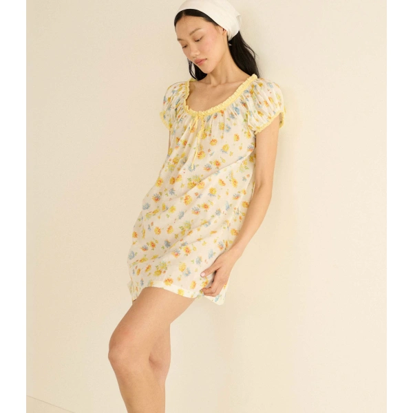 Doen Julia Dress in Dahlia Floral | Mini Dresses | Coveti, view 3
