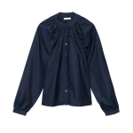 Doen Julienne Top in Oxford Blue | Blouses | Coveti