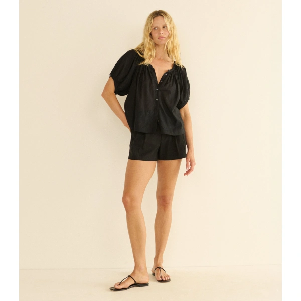 Doen June Top in Black | Blouses | Coveti, view 4