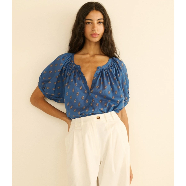 Doen June Top in Eartha Paisley | Blouses | Coveti, view 2