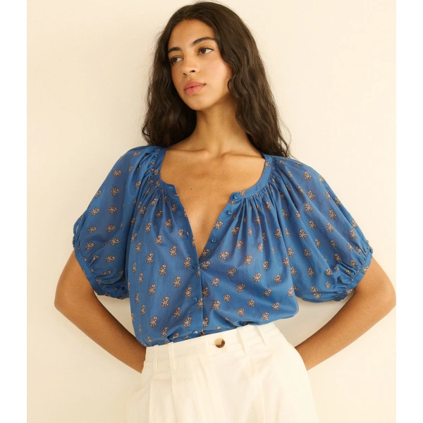 Doen June Top in Eartha Paisley | Blouses | Coveti, view 4