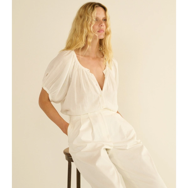 Doen June Top in Salt | Blouses | Coveti, view 2