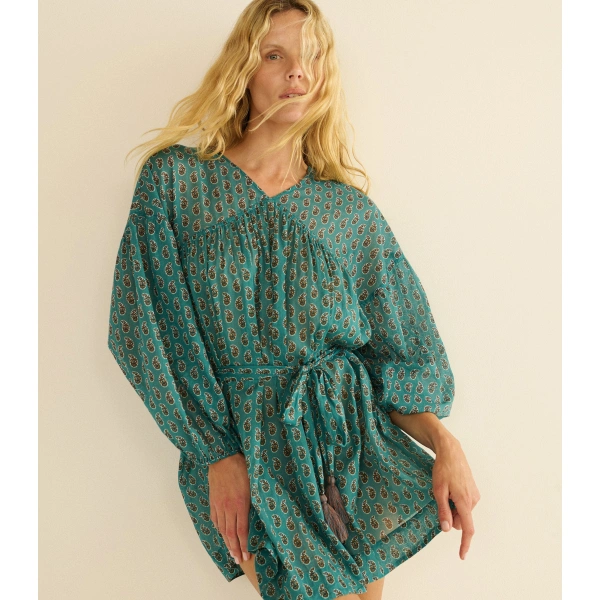 Doen Juniper Tunic in Alba Paisley | Blouses | Coveti, view 2
