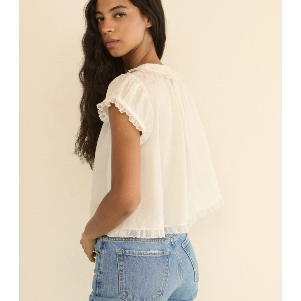 Doen Karina Top in Salt | Blouses | Coveti, view 4