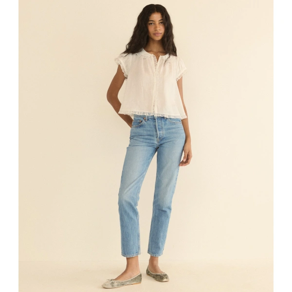 Doen Karina Top in Salt | Blouses | Coveti, view 5
