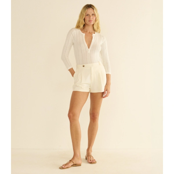 Doen Kingsley Short in Salt | Shorts | Coveti, view 2