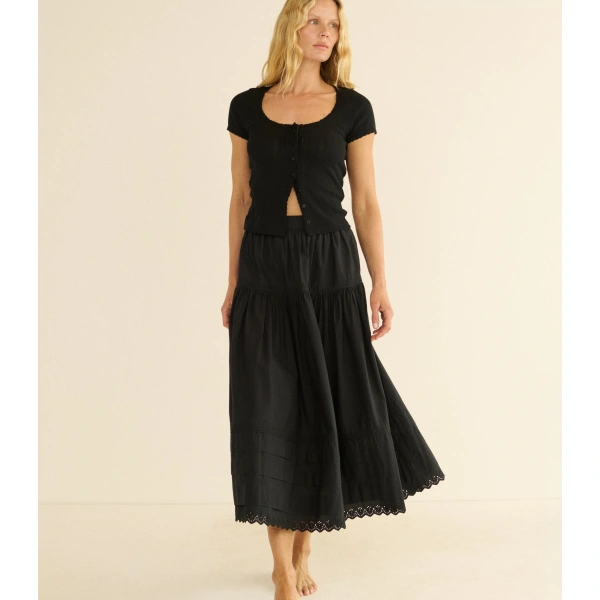 Doen Lara Tee in Black | T-Shirts | Coveti, view 3