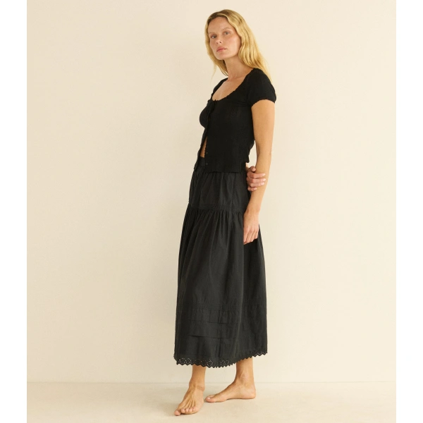 Doen Lara Tee in Black | T-Shirts | Coveti, view 4