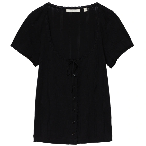 Doen Lara Tee in Black | T-Shirts | Coveti