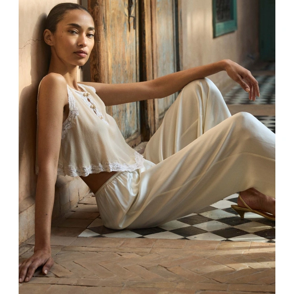 Doen Lavon Fringe Pant in Candlelight | Pants | Coveti, view 3