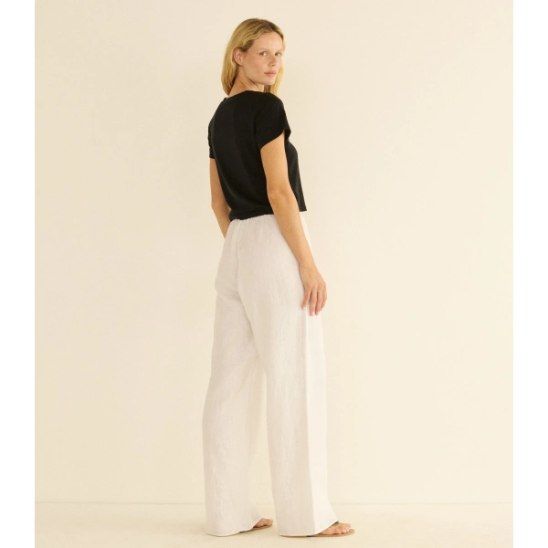 Doen Lavon Linen Pant in Salt | Pants | Coveti, view 6