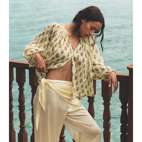 Doen Lavon Scarf Pant in Vanilla | Pants | Coveti, view 5