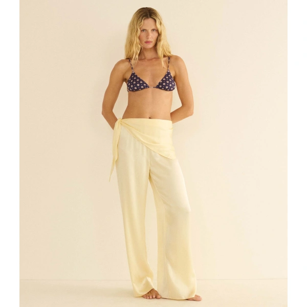 Doen Lavon Scarf Pant in Vanilla | Pants | Coveti, view 6