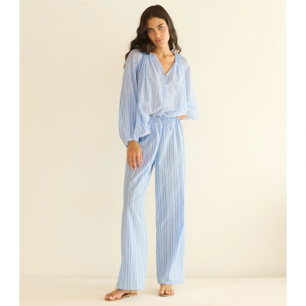 Doen Lavona Drawstring Pant in Salerno Stripe | Pants | Coveti, view 3