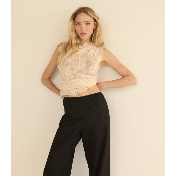 Doen Lavona Pant in Dark Charcoal | Pants | Coveti, view 4