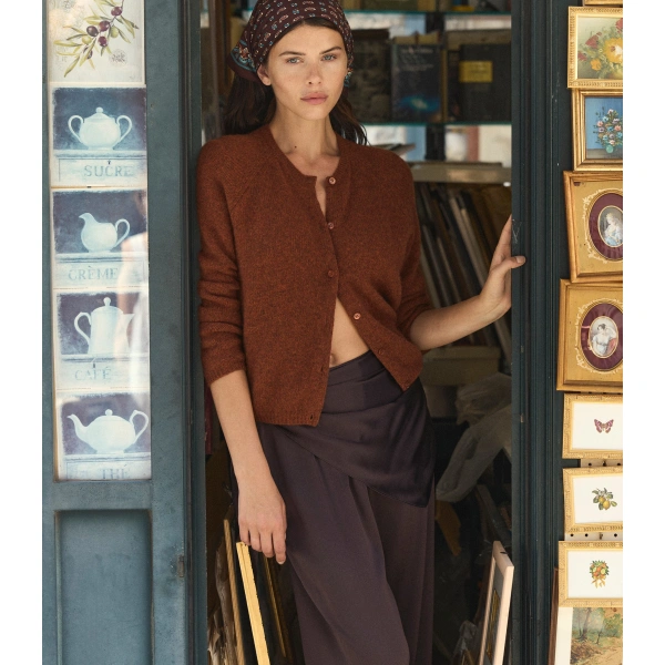 Doen Lavona Scarf Pant in Equestrian Brown | Pants | Coveti, view 4