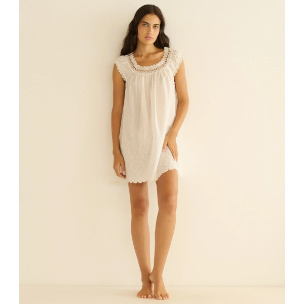 Doen Lelia Nightgown in Salt | Loungewear | Coveti, view 4
