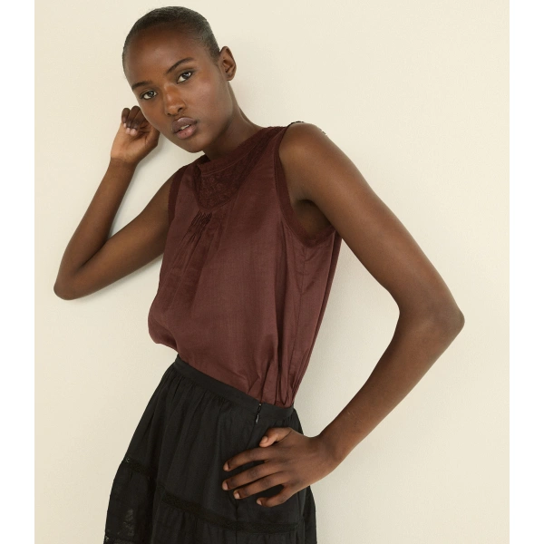 Doen Liletta Top in Dahlia | Blouses | Coveti, view 4