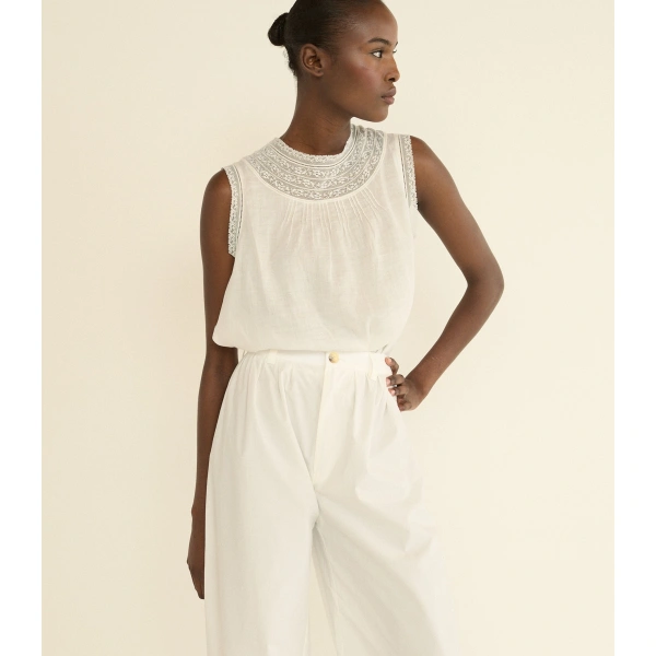 Doen Liletta Top in Salt | Blouses | Coveti, view 2