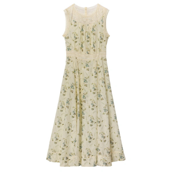 Doen Liliane Dress in Sunshine Prairie Rose | Midi Dresses | Coveti