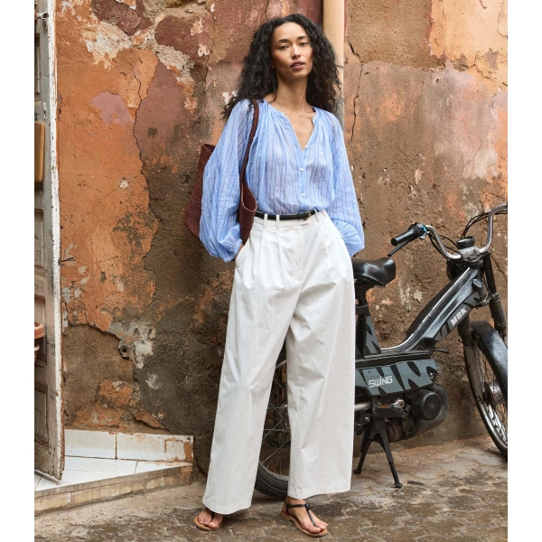 Doen Lisa Pant in Salt | Wide-Leg Pants | Coveti, view 5