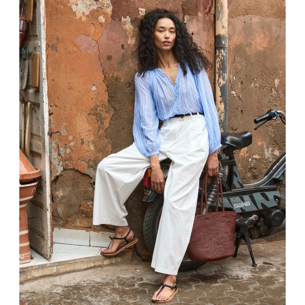 Doen Lisa Pant in Salt | Wide-Leg Pants | Coveti, view 6