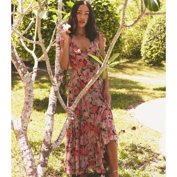 Doen Liselotte Dress in Vallee des Tulipes | Maxi Dresses | Coveti, view 2