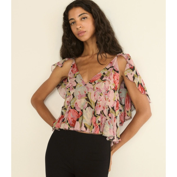 Doen Livanne Top in Vallee des Tulipes | Blouses | Coveti, view 2