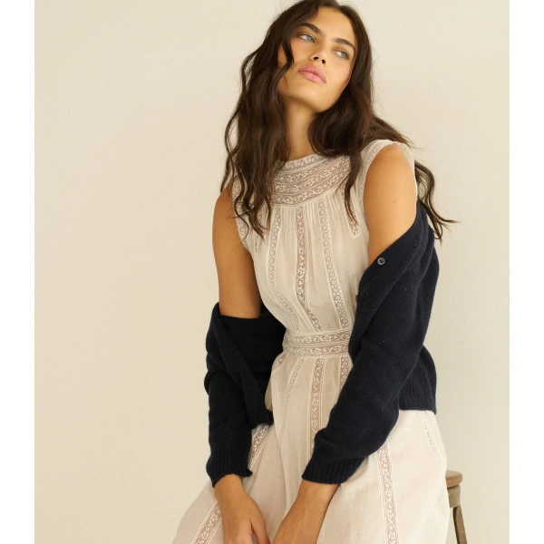Doen Liviana Dress in Salt | Midi Dresses | Coveti, view 5