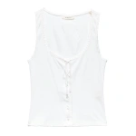 Doen Lois Tank in Salt Quelle Jolie Pointelle | Sleeveless & Tank Tops | Coveti