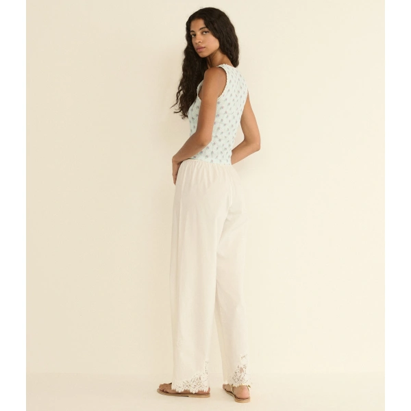 Doen Lois Tank in Sky Petit Posy Calico | Sleeveless & Tank Tops | Coveti, view 6