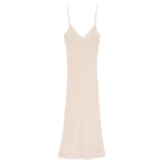 Doen Long Deep V-Neck Slip in Conch | Slip Dresses | Coveti