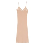 Doen Long Deep V-Neck Slip in Sand Dollar | Slip Dresses | Coveti