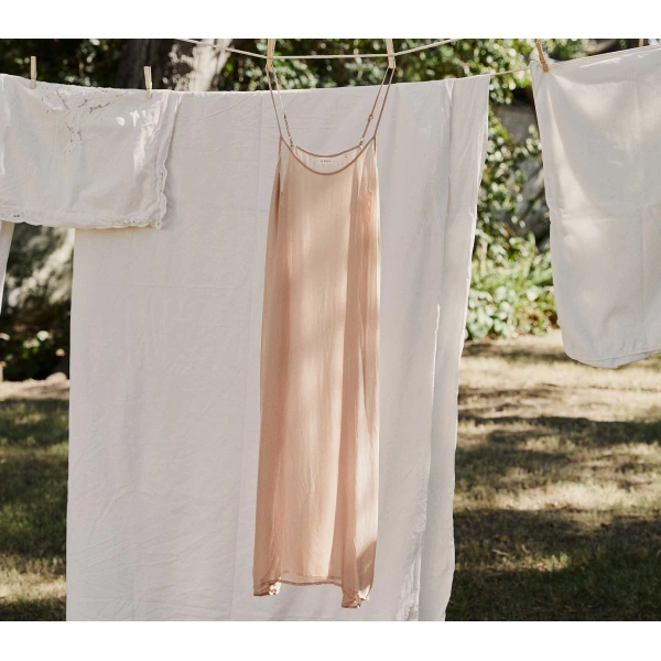 Doen Long Scoop Neck Slip in Conch | Slip Dresses | Coveti, view 2